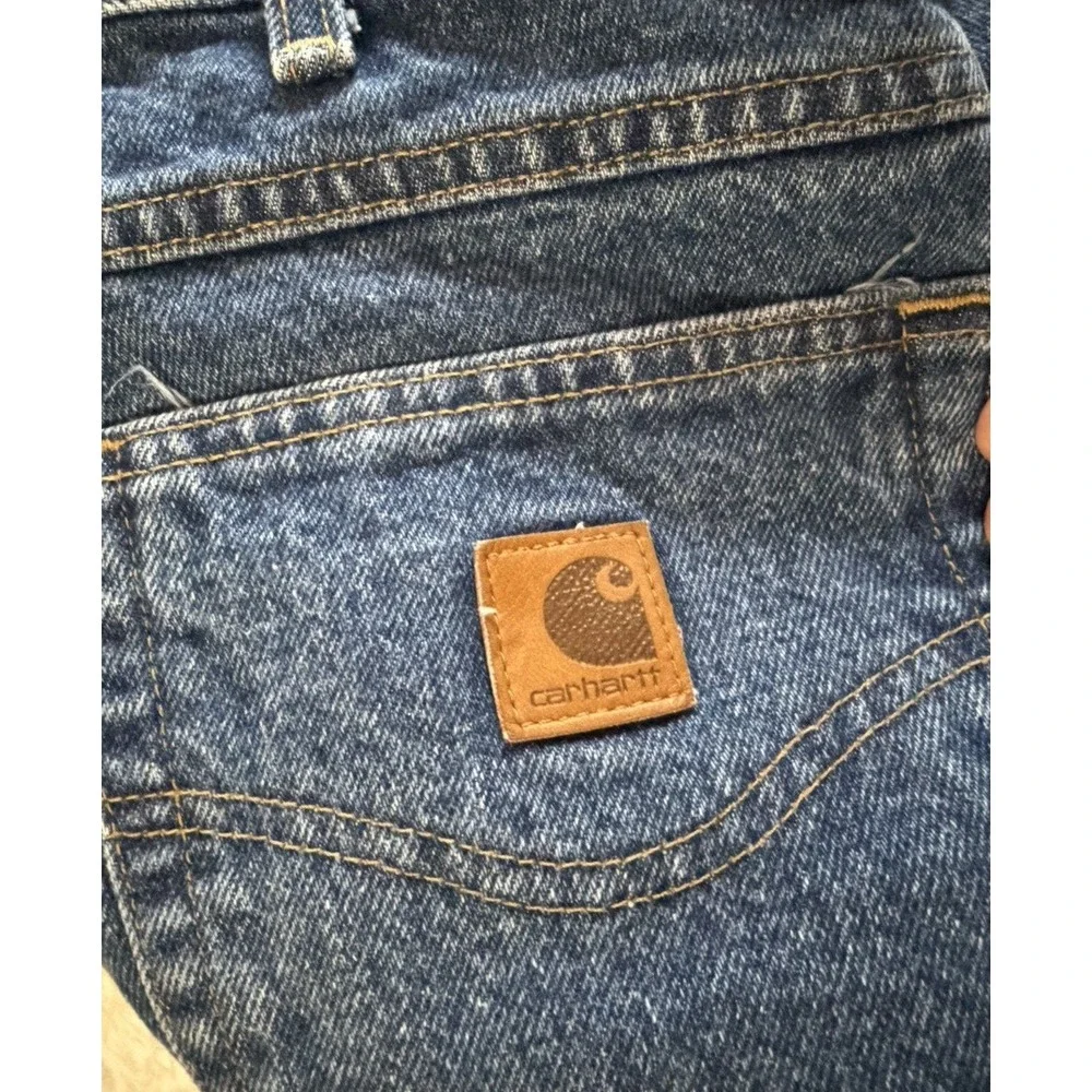 Carhartt Relaxed Fit Men's Blue Denim Medium Wash Workwear Jeans‎ 36x25